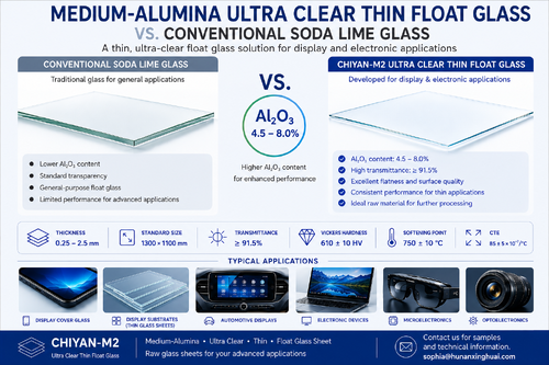 Derniers blogs de l'entreprise sur Verre flotté ultra clair à base d'aluminosilicate moyen vs verre flotté conventionnel à base de soude et de chaux